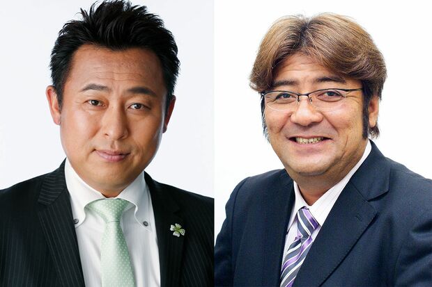 岩本勉氏（左）、亀山つとむ氏