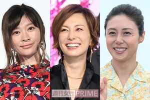 写真左から篠原涼子、米倉涼子、松嶋菜々子