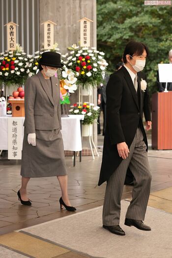 『千鳥ヶ淵戦没者墓苑』での『秋季慰霊祭』に参列された秋篠宮ご夫妻（10月19日）