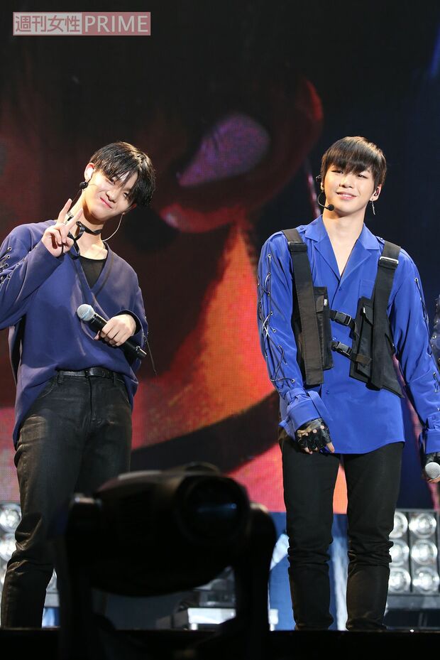 ぺ・ジニョンとカン・ダニエル　撮影／吉岡竜紀