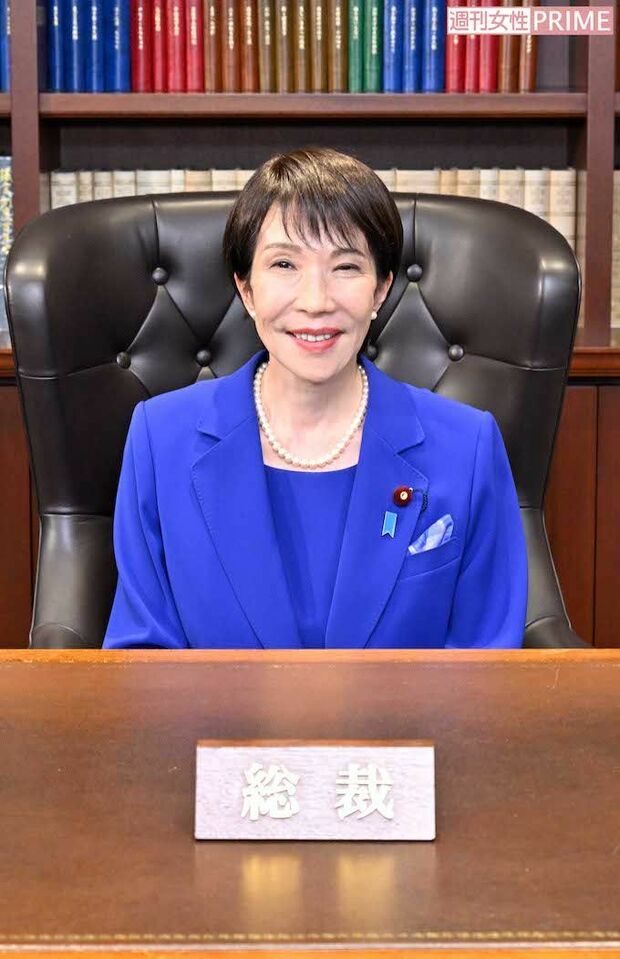 結党以来初の女性総裁に選出された高市早苗氏(2025年10月4日撮影、写真/本誌写真班)