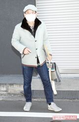 直撃中にカメラに気づいてビックリ顔の春風亭昇太（2017年2月）