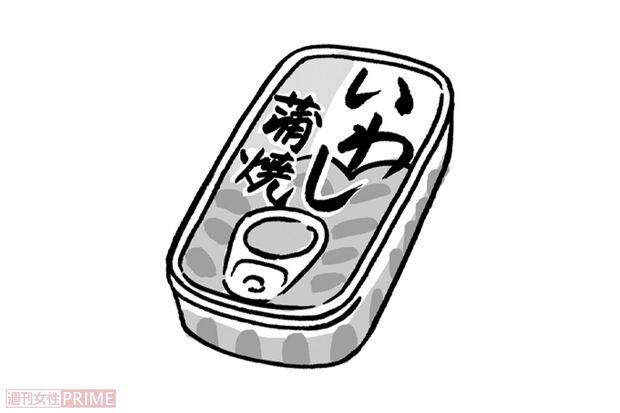 いわし缶/EPA1400mg（かば焼き・100gあたり）（イラスト／上田英津子）