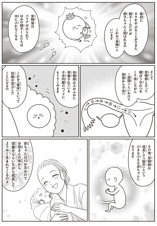 高橋さんの監修書『小学生だから知ってほしい SEX・避妊・ジェンダー・性暴力』では、小学生の男女を主人公に、マンガでわかりやすくセックスや妊娠の仕組みなどを解説