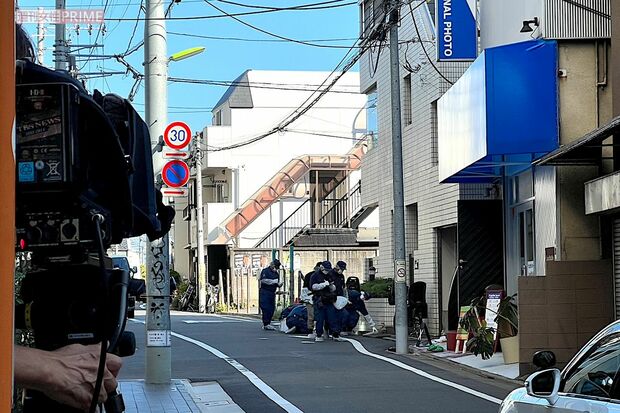 女性が切りつけられた世田谷区野沢の事件現場 撮影/編集部