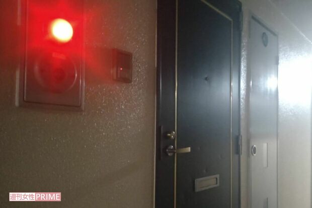 容疑者が住んでいた自宅マンション前