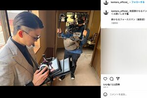 映画『静かなるドン』の制作裏をSNSに投稿する伊藤健太郎（伊藤のインスタグラムより）