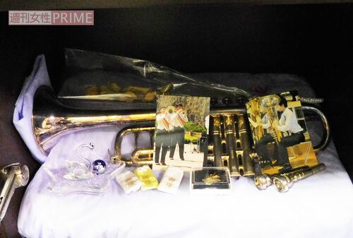 大輝くんが実際に使っていたトランペット。中学時代から始めて練習を重ねていた