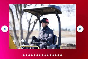 ショベルカーを運転する中田英寿（アンバサダーを務める被災地支援団体『HEROs』公式サイトより）