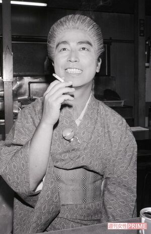 ’86年、『志村けんの失礼しまぁーす!』の収録の合間の様子