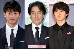 『陸王』に出演中の、左から竹内涼真、役所広司、山崎賢人