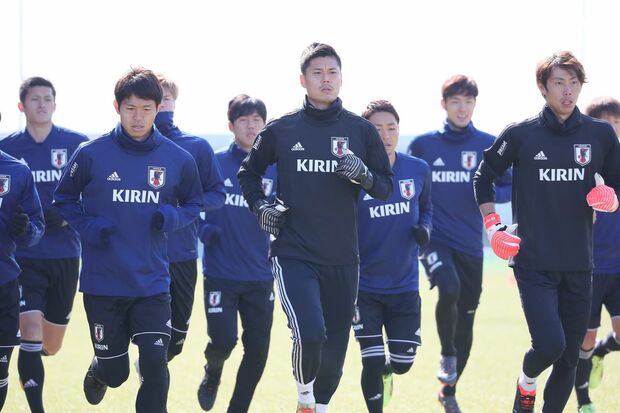 ランニングでは先頭を走り、最年長のリーダーシップを示す