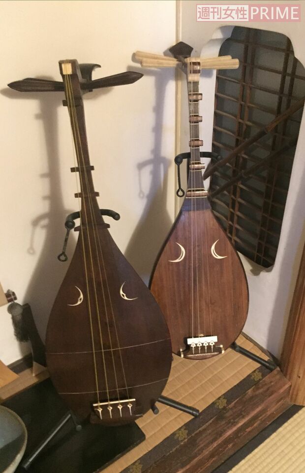 修復された筑前琵琶。琵琶には薩摩琵琶、肥後琵琶などもある