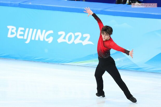 団体戦ショートプログラムに出場した宇野昌磨。ノーミスの演技を見せ自己ベストを更新した