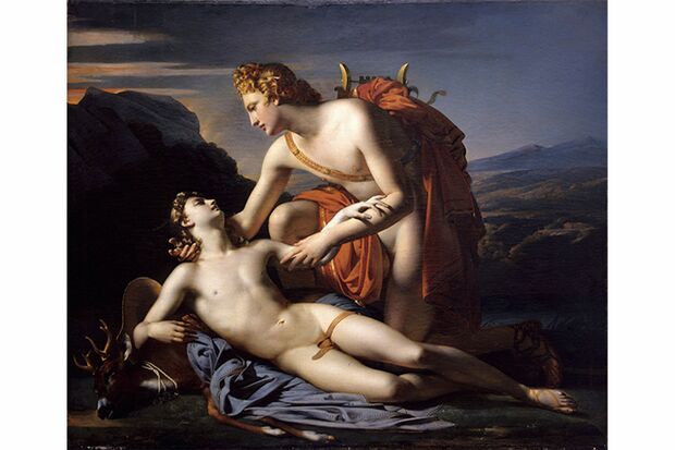 クロード＝マリー・デュビュッフ《アポロンとキュパリッソス》 1821年。アヴィニョン、カルヴェ美術館 Photo (c) Avignon, musée Calvet