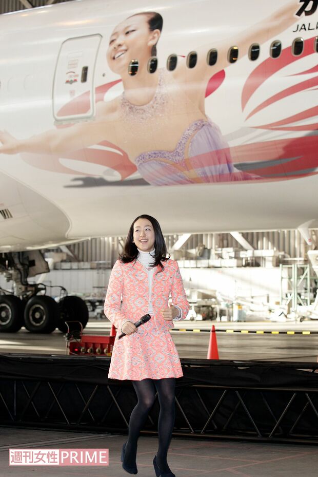 JAL『ソチオリンピック特別塗装機2号機』お披露目会（2013年12月25日）　撮影／週刊女性写真班
