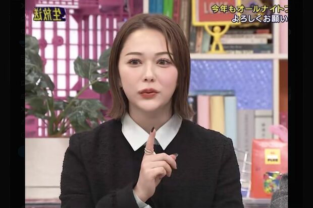 『オールナイトフジコ』に出演したときの村重杏奈（Xより引用）