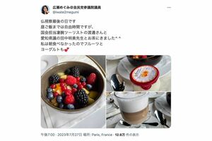 「ただの観光旅行」と批判が集まっている『自民党女性局』のフランス研修(広瀬めぐみ議員のツイッターより)