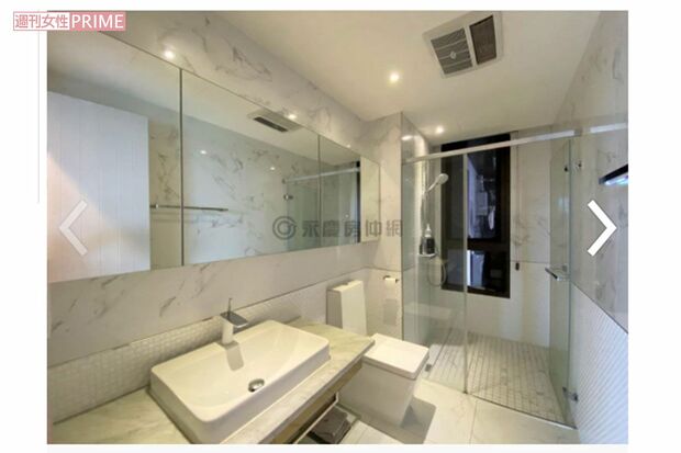 ふたりが入居していた高雄市の1.5億円マンションの浴室（不動産サイトより）