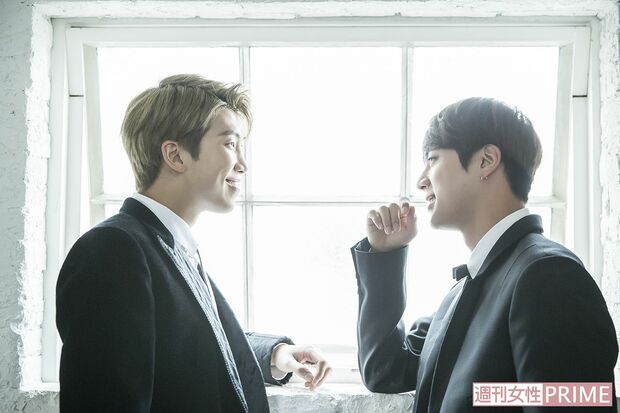 RAP MONSTER×JIN　撮影／廣瀬靖士