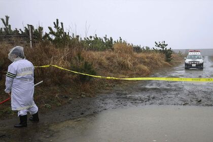 遺体の遺棄現場となった宮城の海岸(共同通信)