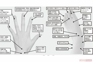 手と足の治療マップ