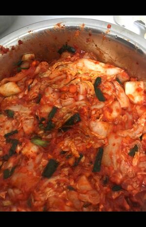 自家製のキムチ