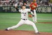 3月9日、WBC日本代表の開幕戦である中国戦に二刀流で出場した大谷翔平(撮影:渡邉智裕)