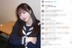 “セーラー服ショット”を投稿した森香澄（本人のインスタグラムより）