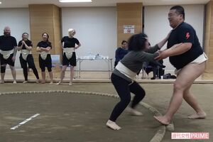 息を切らしながらも、先生に立ち向かう著者