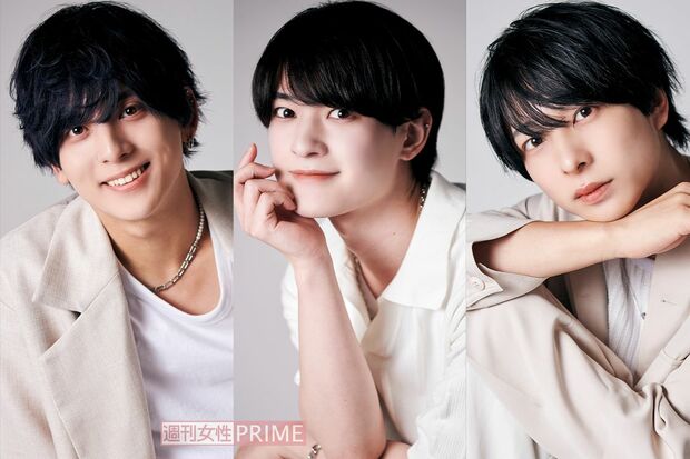 7m!n（写真左から木瀬怜芽、水原匡也、火ノ宮夕）　撮影／山田智絵