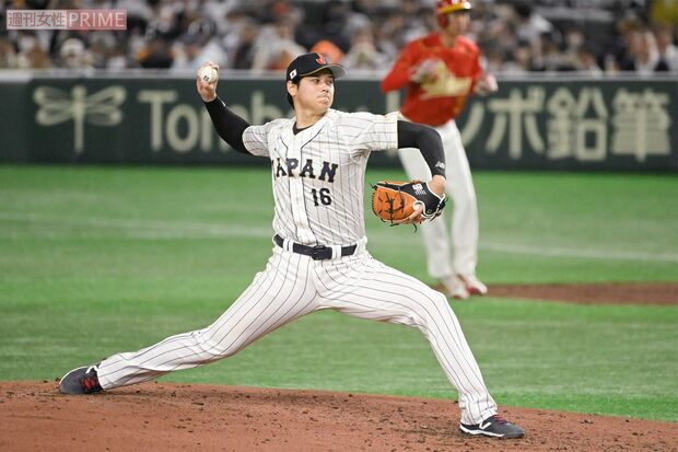 3月9日、WBC日本代表の開幕戦である中国戦に二刀流で出場した大谷翔平（撮影：渡邉智裕）