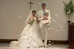 中村晨のTwitterには結婚式の様子もアップされていた（編集部で画像を一部加工）