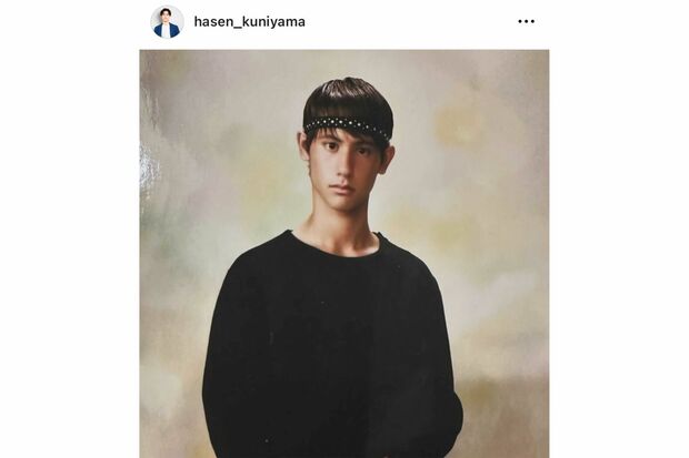 《こんなに顔変わるかね15年くらいで。笑》と添えて、自身の過去の写真を投稿した国山ハセン（本人インスタグラムより）