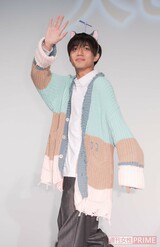 『映画ドラえもん のび太と空の理想郷　大ヒット御礼舞台挨拶』（3月14日）でレアな猫耳&タケコプター装着姿を披露したKing&Prince永瀬廉