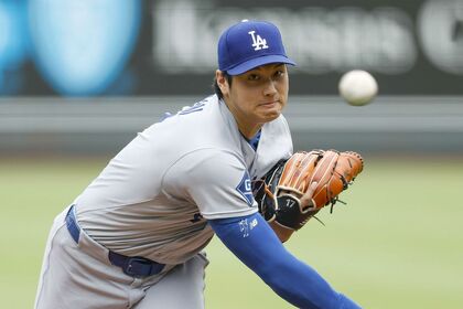 2025年6月29日、投手として復帰後3度目の登板をした大谷翔平（共同通信）