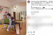 腹見せスタイルでトレーニングに励むほしのあき(本人インスタグラムより)