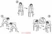 ホテルでできる健美腸ストレッチ（イラスト／上田英津子）