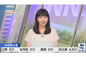 YouTubeチャンネル『ウェザーニュースLiVE』でプロテニス選手の西岡良仁との交際を発表した檜山沙耶キャスター