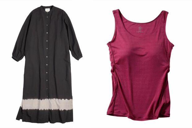 上野樹里のブランド『トゥイカウリ』6万500円のワンピース（左）と、2万4200円のキャミソール（右）（公式HPより）