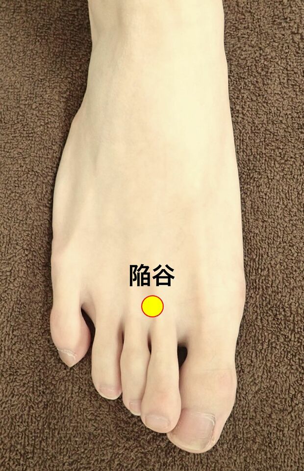 小顔＆たるみ解消には「陥谷」（画像提供／ブレア）