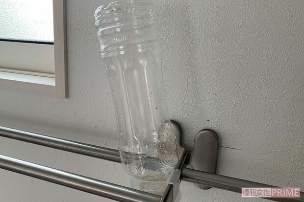 ペットボトルの乾燥に