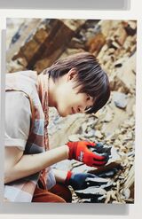 『みなみさんりく発掘ミュージアム』（南三陸町）で、神木はアンモナイトや魚竜の化石発掘に成功。レアすぎるその化石も展示中