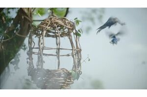 削除されたインコが飛び立つシーン（淡麗グルーンラベルCMより）