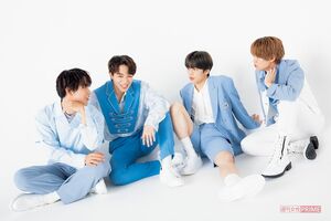 （左から）與那城奨、鶴房汐恩、木全翔也、白岩瑠姫　撮影／矢島泰輔