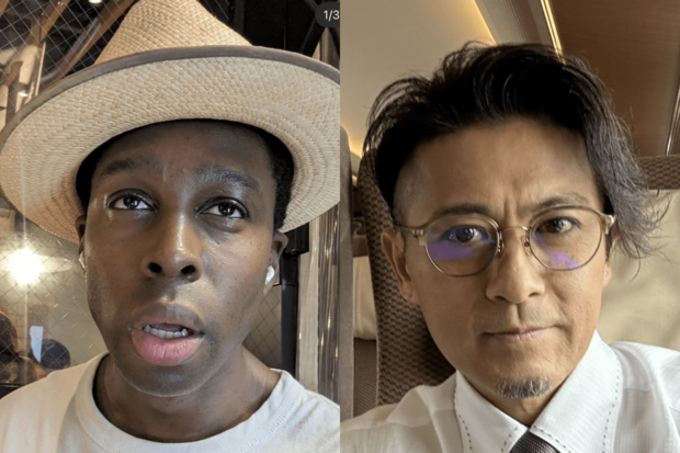 （左）『おはスタ』を突如降板となったアイクぬわら（インスタグラムより）（右）グリーン車に乗り、芸能人気分が抜けない山口達也（Xより）
