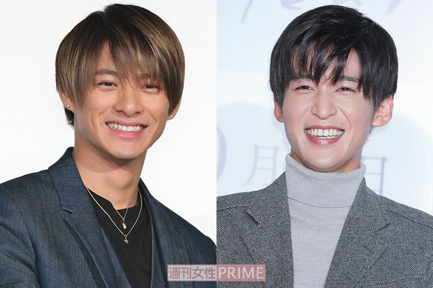 （左から）King & Princeの平野紫耀、Snow Manの目黒蓮