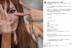 顔の半分を「平成メイク」に仕上げた写真をアップした益若つばさ(本人のインスタグラムより)