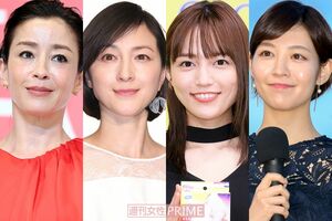 （左から）宮沢りえ、広末涼子、川口春奈、吉谷彩子