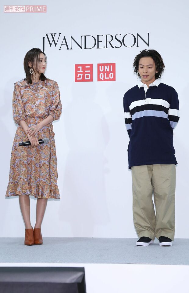 桐谷美玲と平野歩夢（2019年、『ユニクロ』新商品発表会にて）